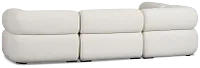 Celeste Light Beige Fabric 5-piece Left Facing Bumper Sectional