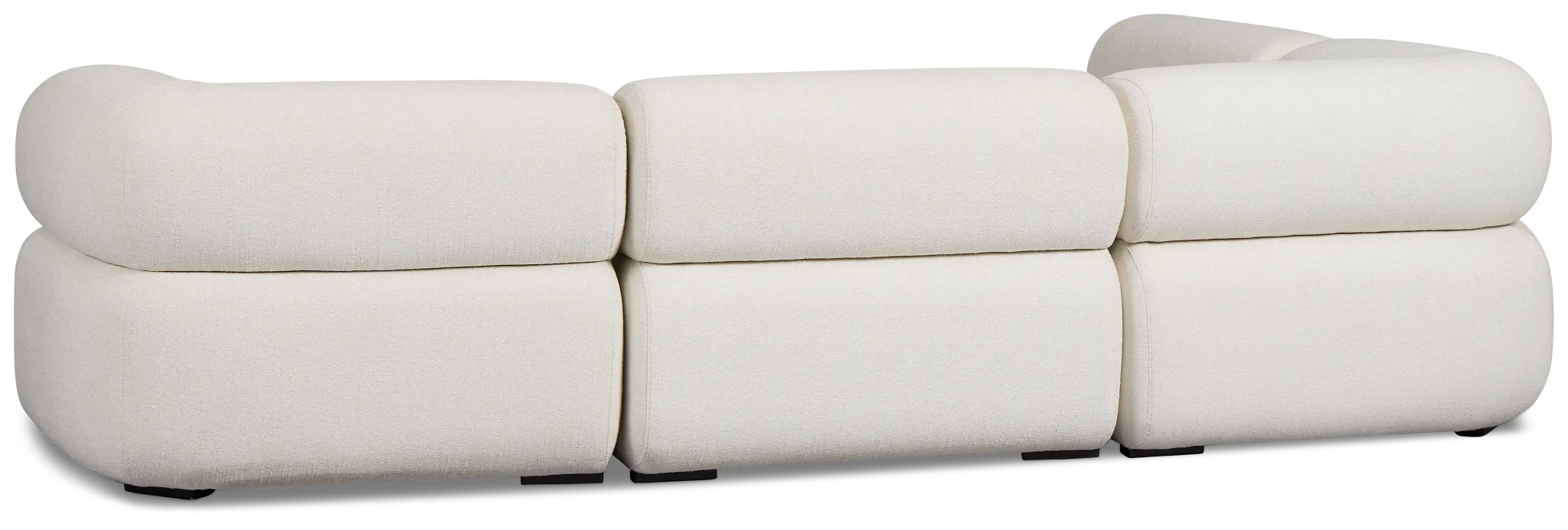 Celeste Light Beige Fabric 5-piece Left Facing Bumper Sectional