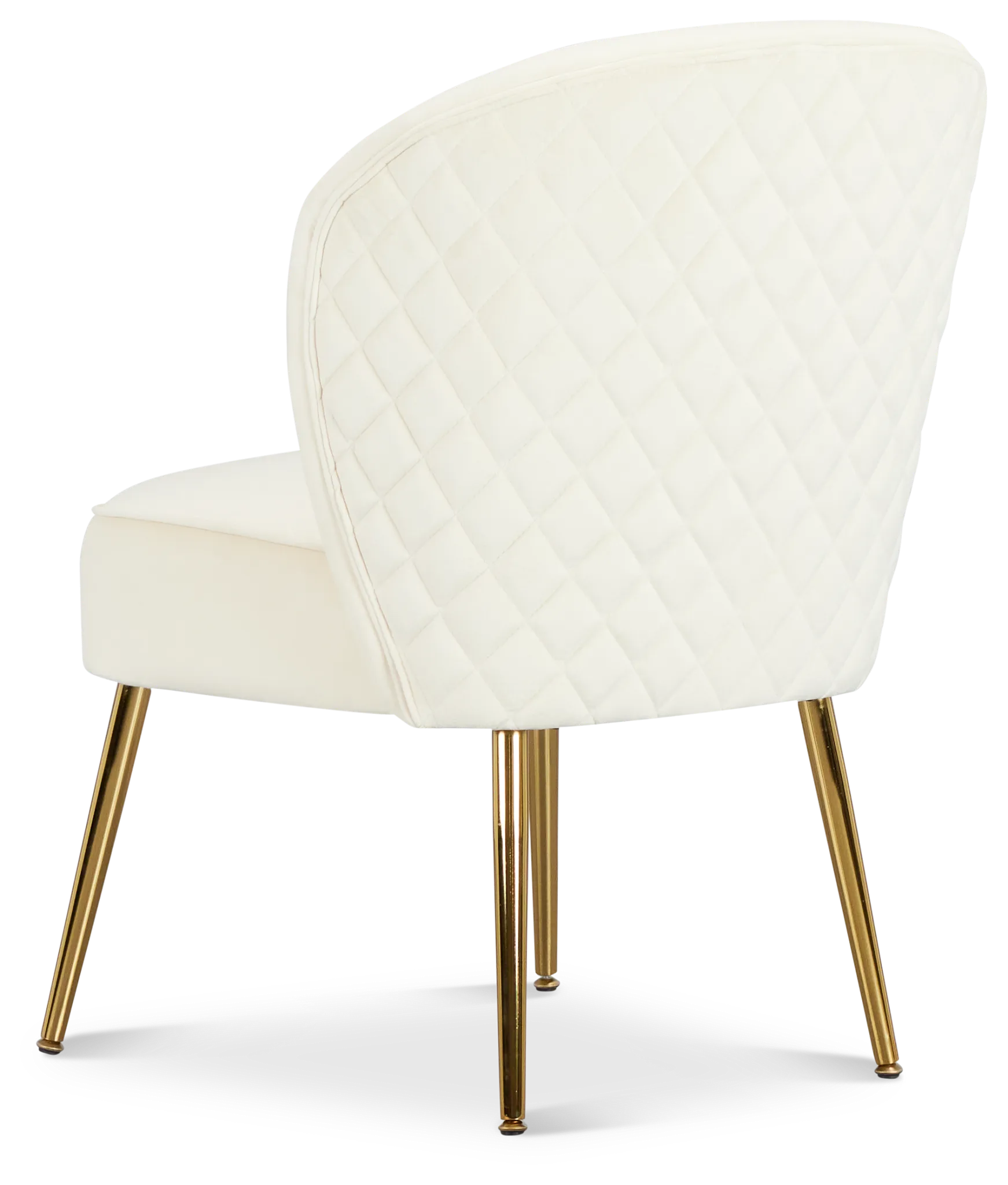 Tami White Velvet Accent Chair