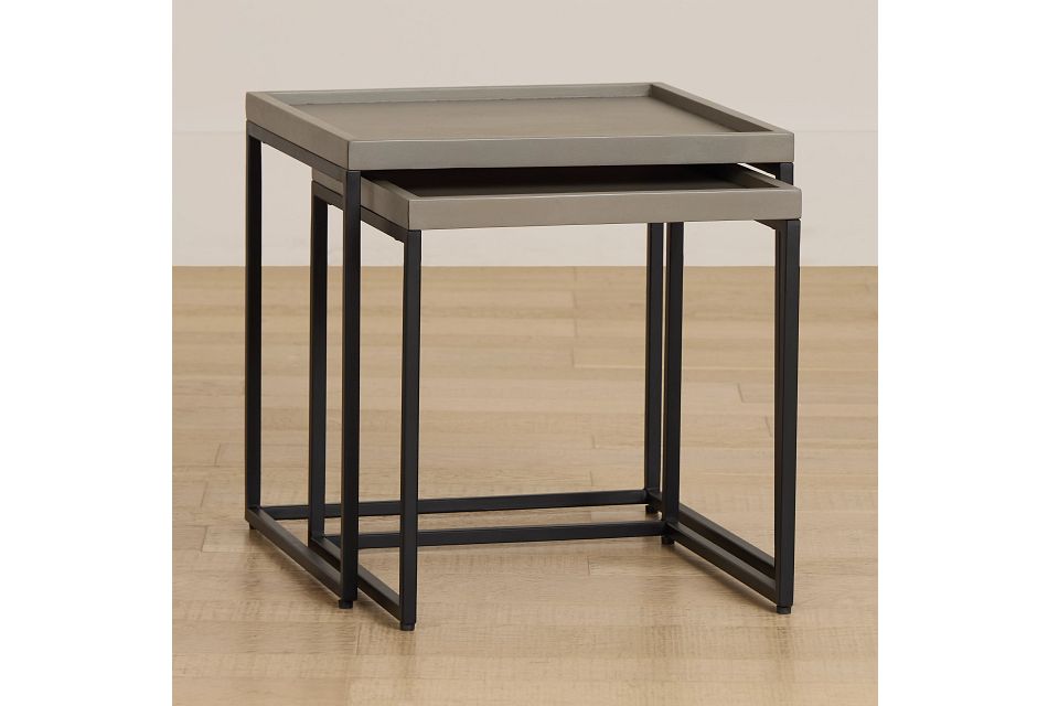 Blaine Gray Set Of 2 Nesting Tables