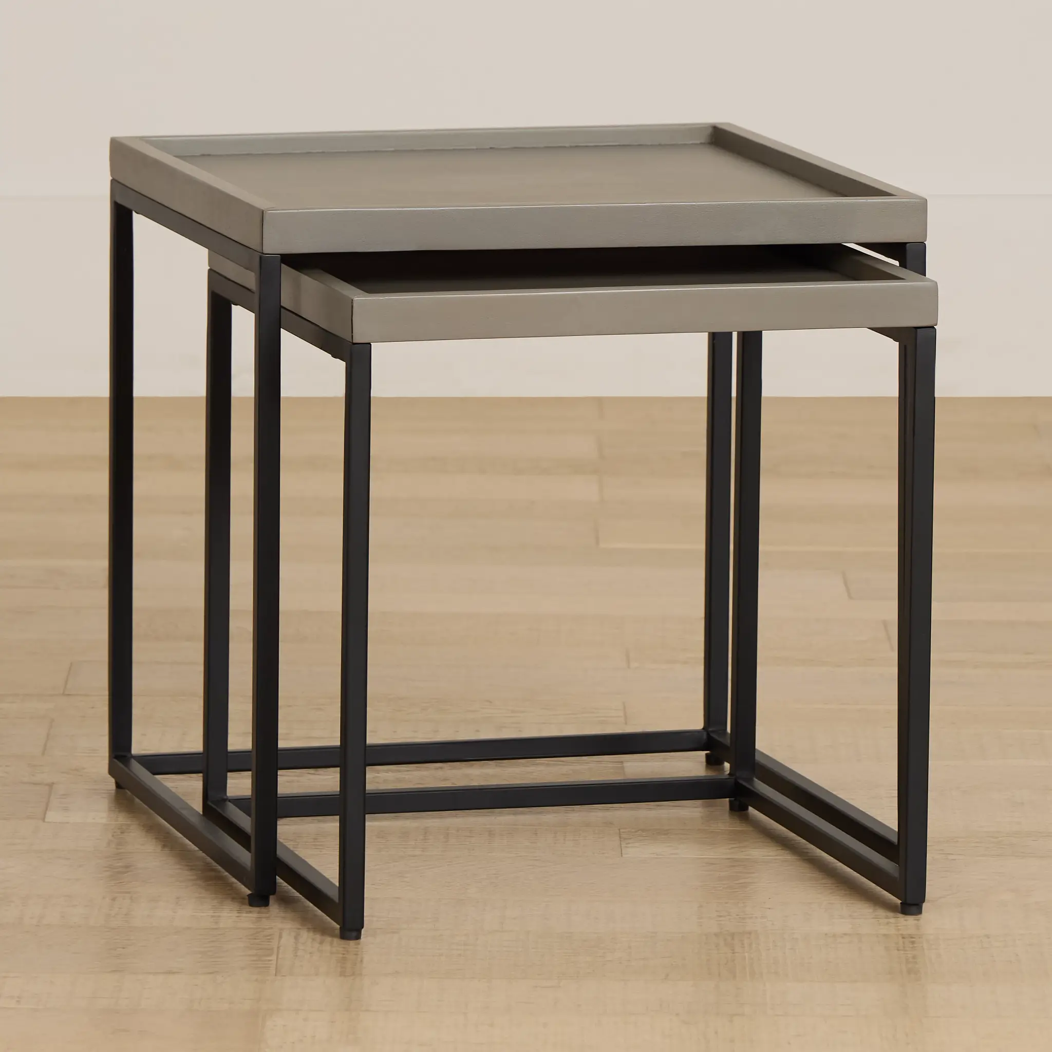 Blaine Gray Set Of 2 Nesting Tables Blaine Gray Set Of 2 Nesting Tables