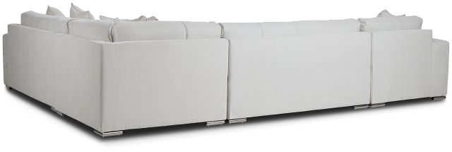 Brielle White Fabric Medium Left Chaise Sectional