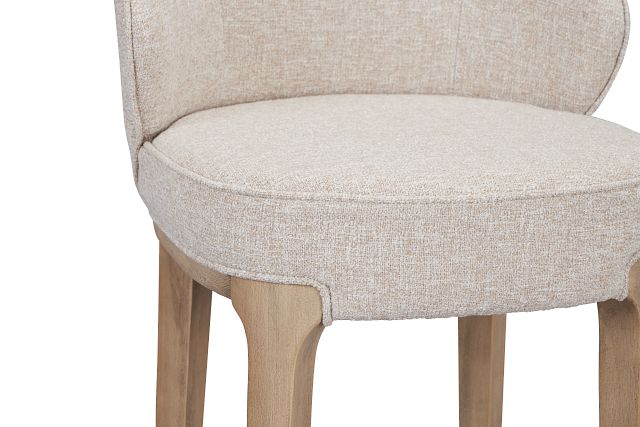 Libby Light Beige Fabric 30" Upholstered Barstool