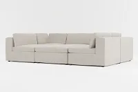 Destin Revenue Beige Fabric 6-piece Pit Sectional