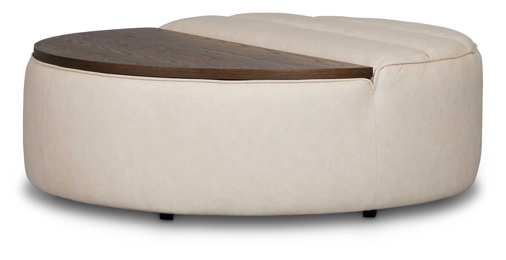 Sawyer Ivory Micro Storage Ottoman