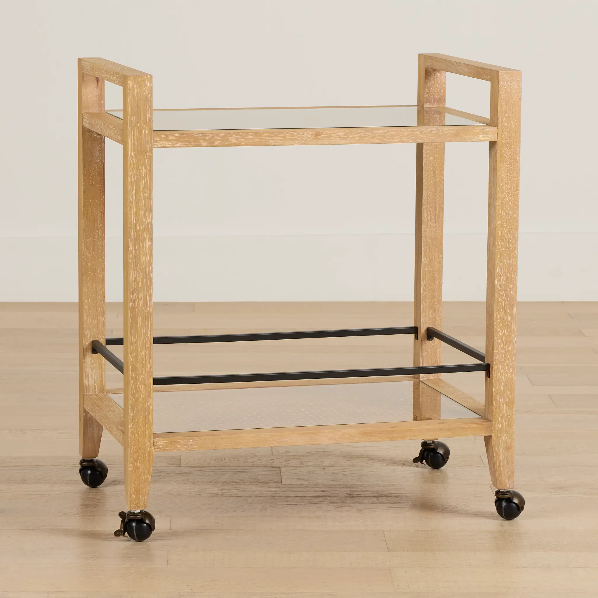 Nantucket Light Tone Woven Bar Cart Nantucket Light Tone Woven Bar Cart