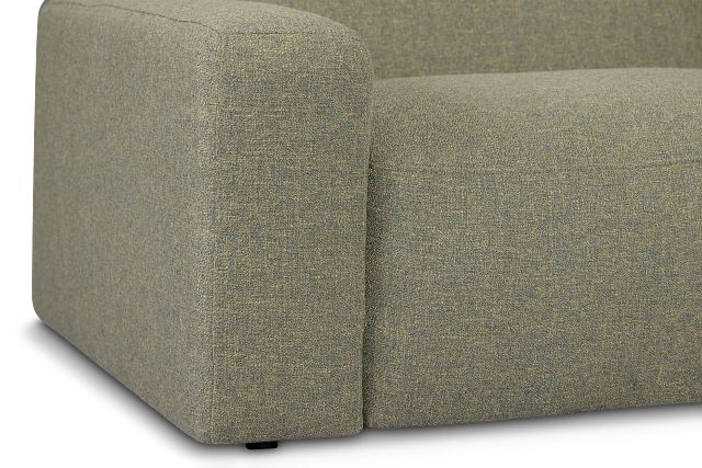 Baylor Green Fabric 5-piece Right Facing Bumper Sectional