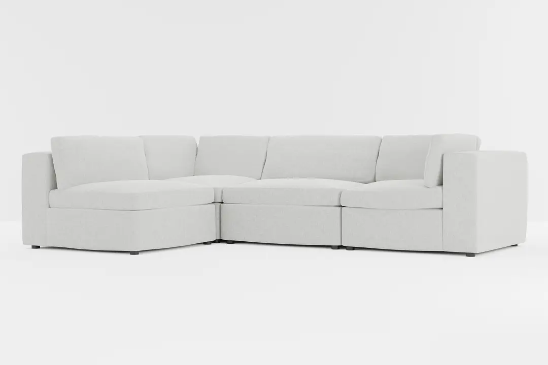 Destin Delray Pewter Fabric 4-piece Modular Sectional Destin Delray Pewter Fabric 4-piece Modular Sectional