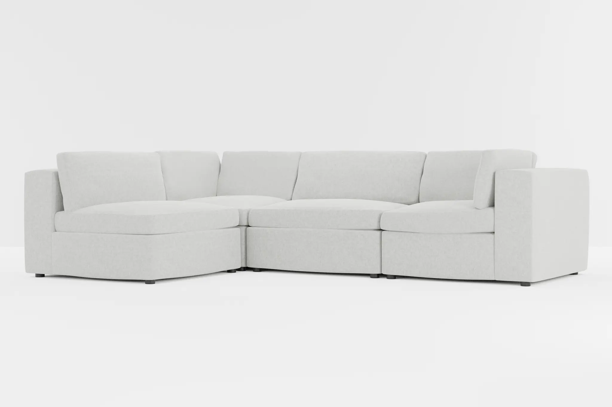 Destin Delray Pewter Fabric 4-piece Modular Sectional Destin Delray Pewter Fabric 4-piece Modular Sectional