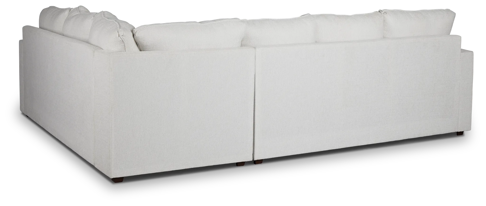 Avalon White Fabric Left Chaise Sectional
