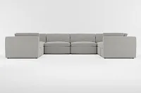 Destin Maguire Gray Fabric 8-piece Modular Sectional