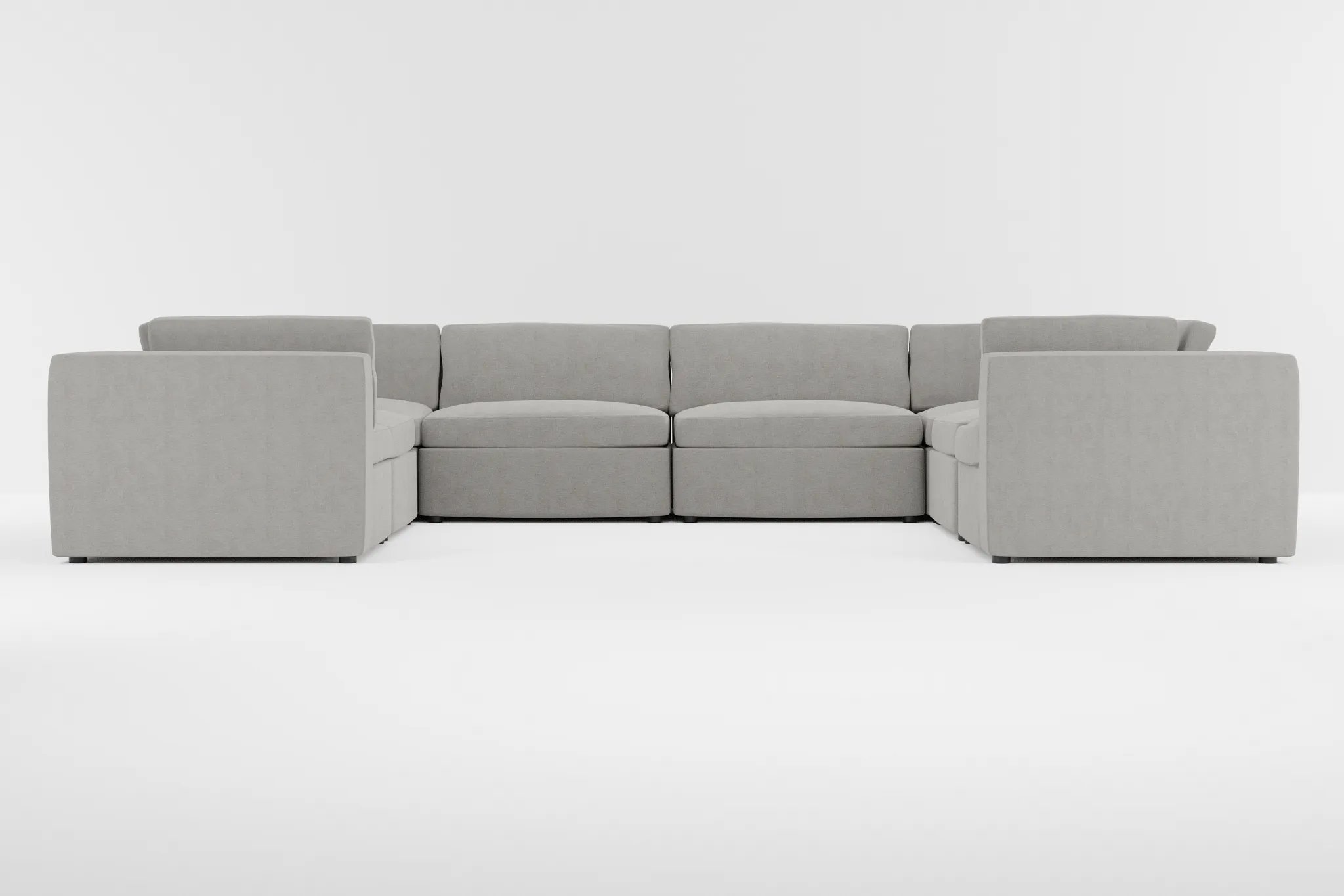 Destin Maguire Gray Fabric 8-piece Modular Sectional
