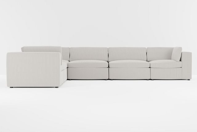 Destin Lucy Light Beige Fabric 6-piece Modular Sectional