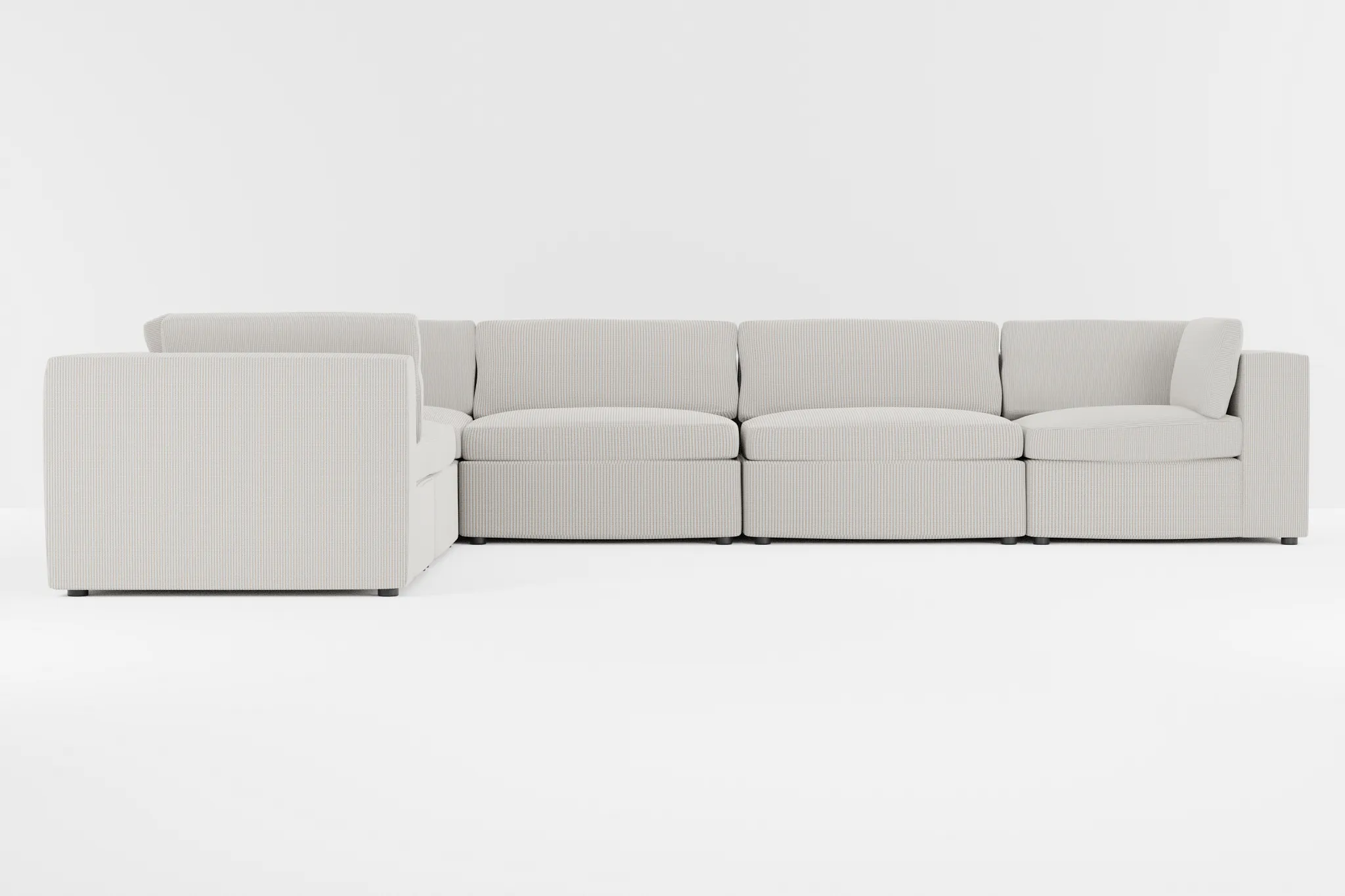 Destin Lucy Light Beige Fabric 6-piece Modular Sectional