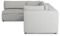 Destin Sutton Gray Fabric 4-piece Modular Sectional
