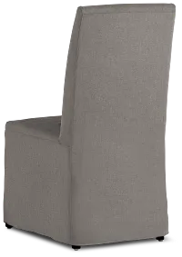 Harbor Dark Gray Long Slipcover Chair With Dark-tone Leg