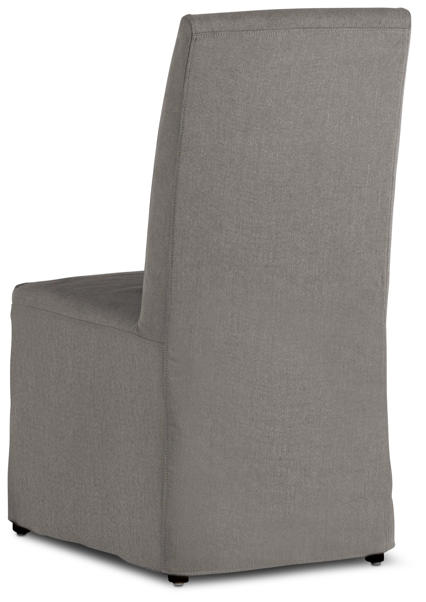 Harbor Dark Gray Long Slipcover Chair With Dark-tone Leg