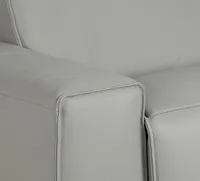 Carmelo Gray Leather Power Reclining Sofa