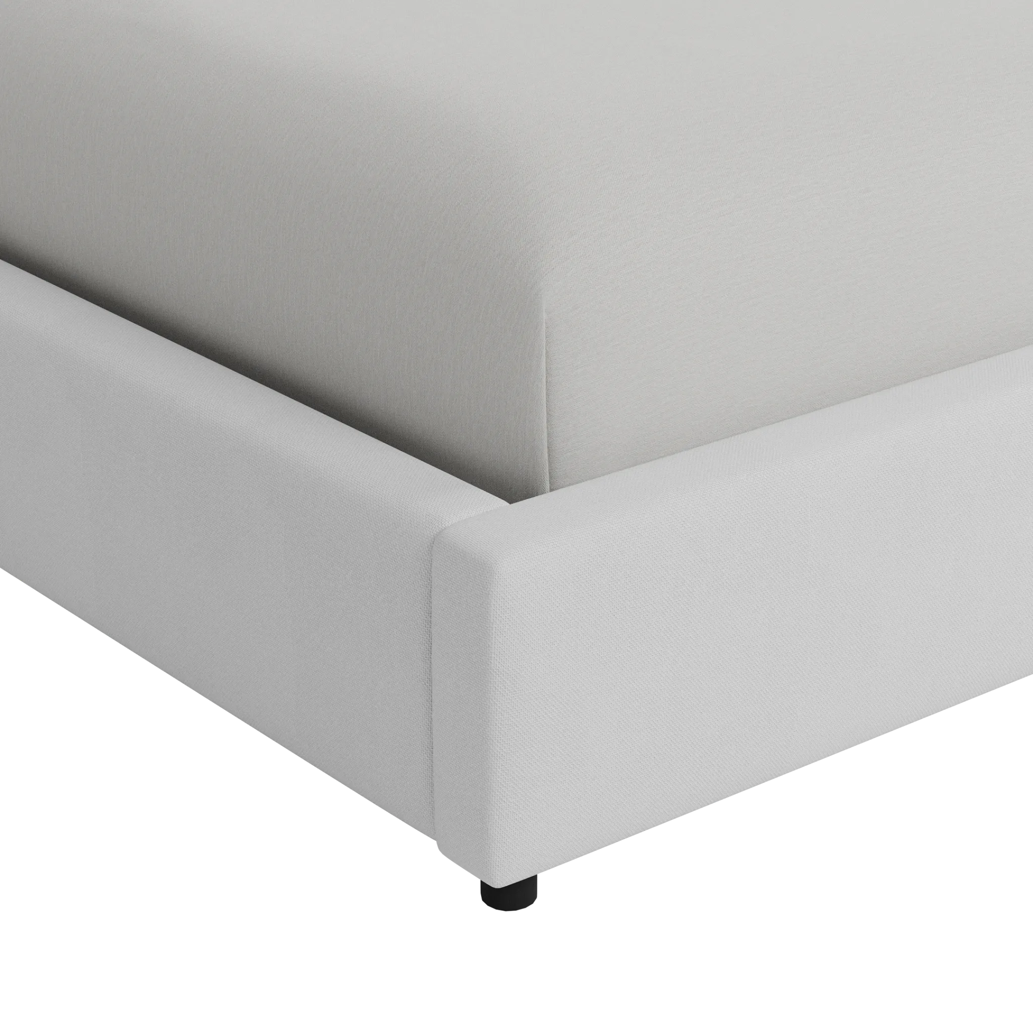 Grayton Suave White 54" Upholstered Platform Bed