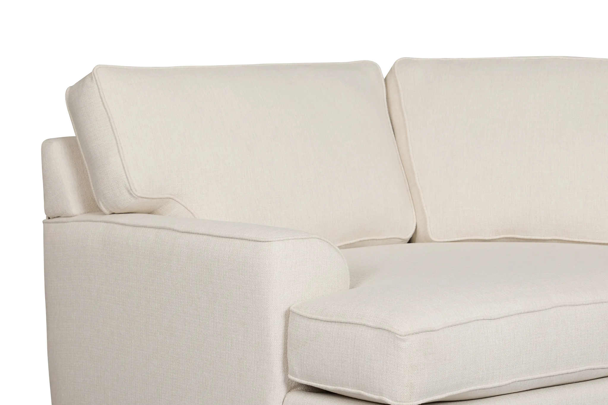 Sinclair Light Beige Fabric Medium Left Facing Cuddler Sectional