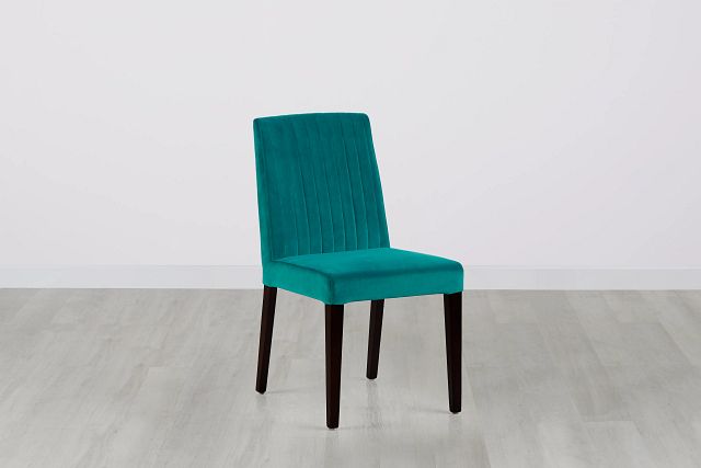 Fraser Teal Velvet Upholstered Side Chair