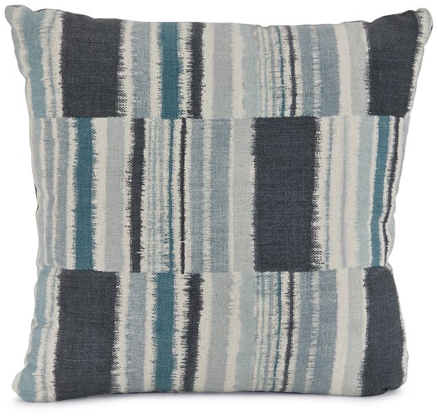 Seydou Dark Blue Fabric 20" Accent Pillow