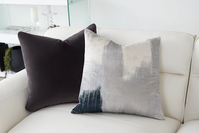 Langston Gray 22" Square Accent Pillow