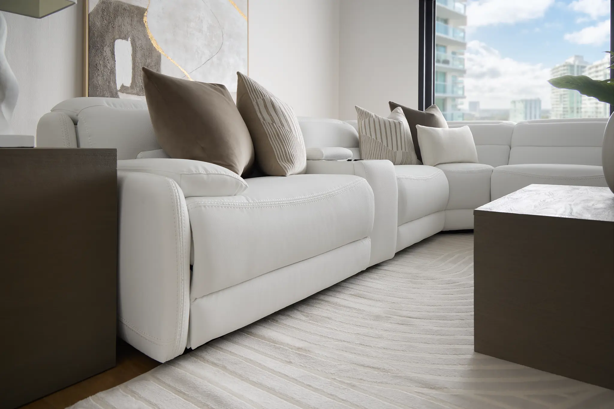 Jett White Micro Medium Triple Power 2-arm Sectional Jett White Micro Medium Triple Power 2-arm Sectional