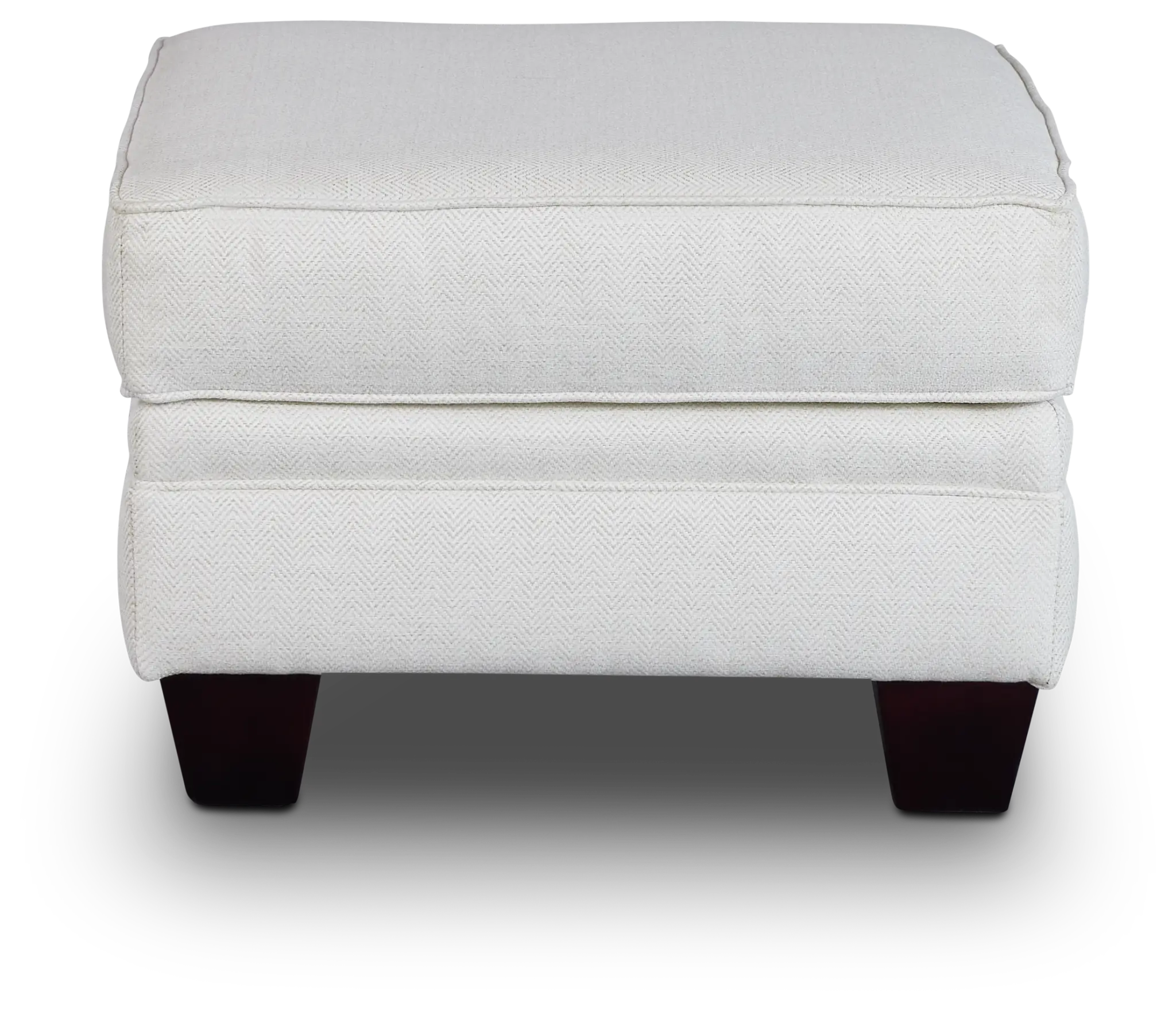 Avery White Fabric Ottoman Avery White Fabric Ottoman