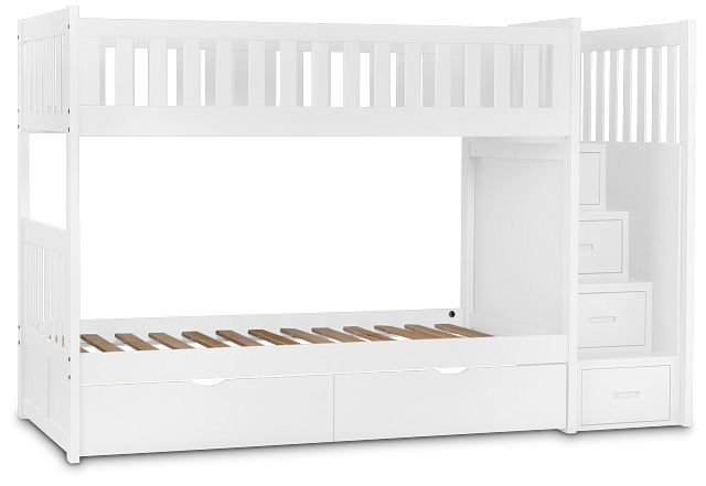 Charleston White Step Storage Bunk Bed
