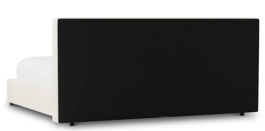 Grayton Gellar White 44" Upholstered Platform Bed