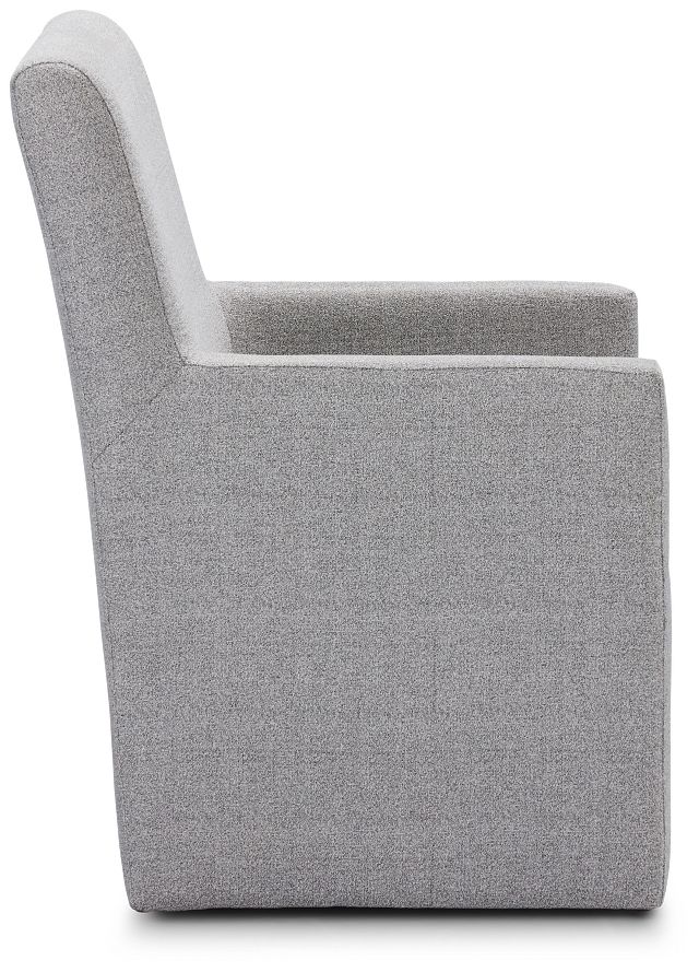 Auburn Light Gray Castored Skirted Arm Chair