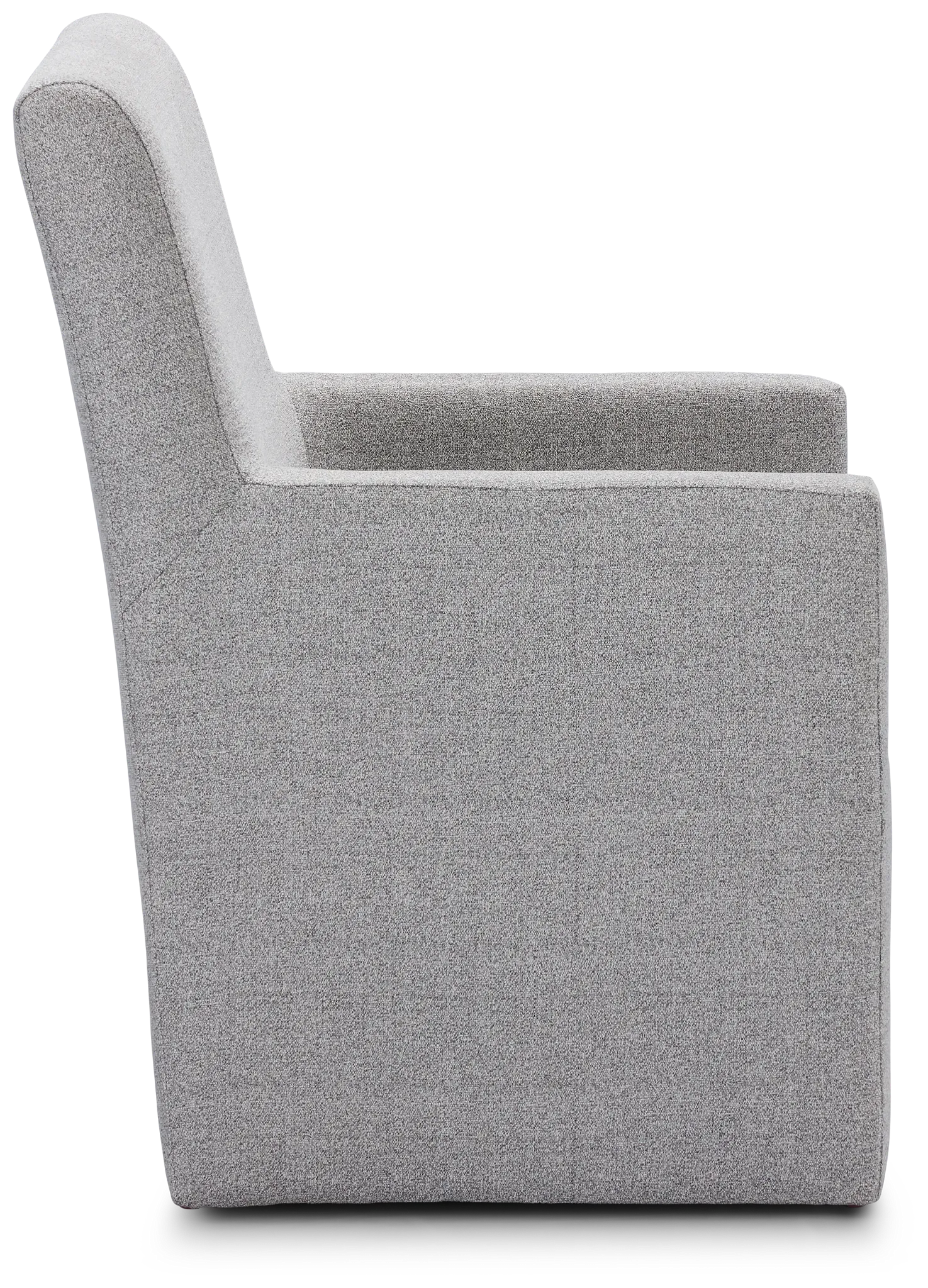Auburn Light Gray Castored Skirted Arm Chair