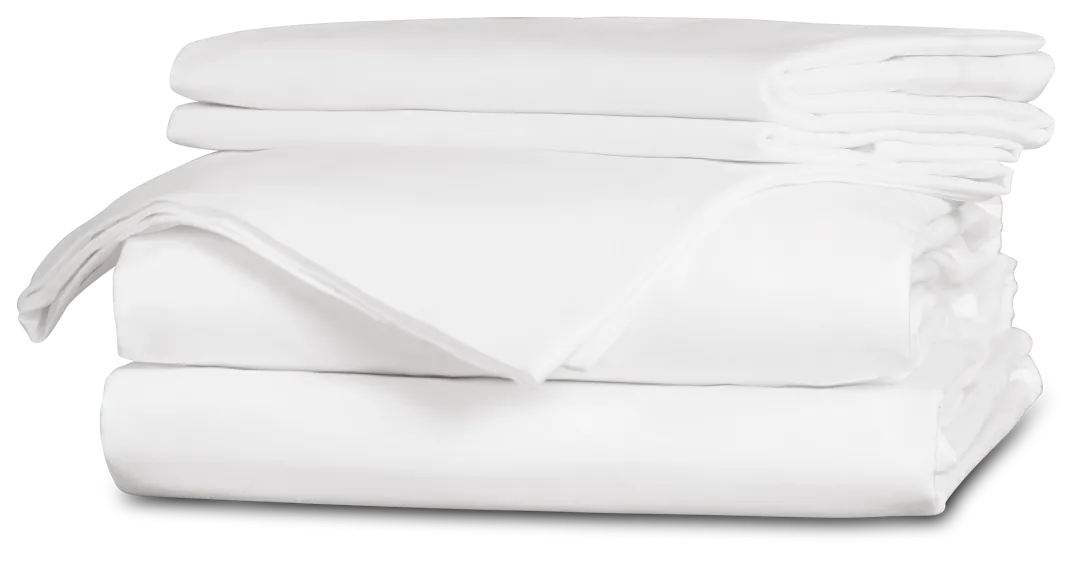 Rest & Renew Cotton Sateen White 300 Thread Duvet Set