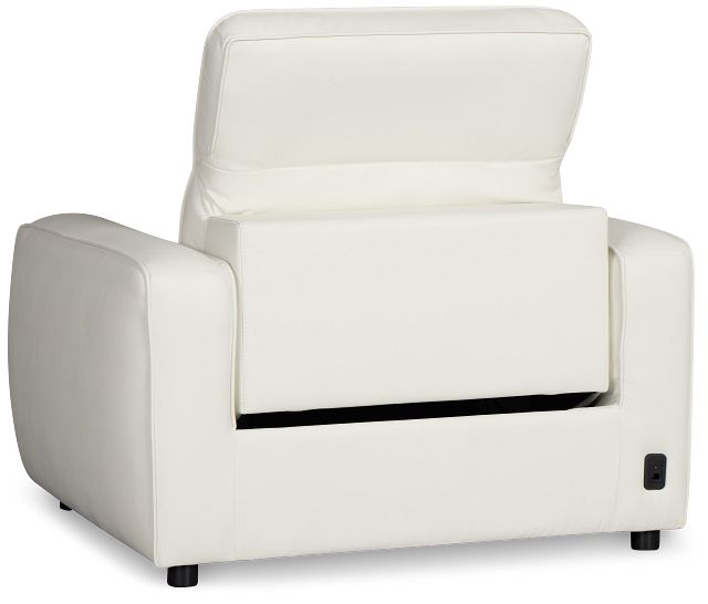 Tidal White Lthr/vinyl Power Recliner