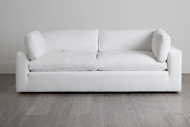 Grant White Fabric Sofa