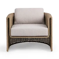 Panther Beige Woven Cushioned Chair