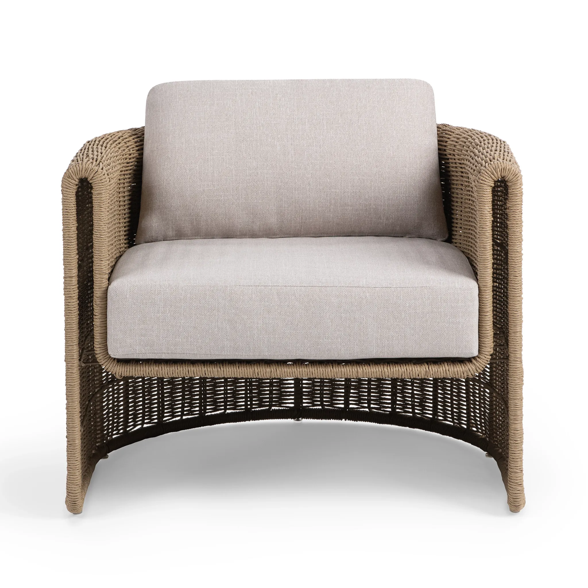 Panther Beige Woven Cushioned Chair