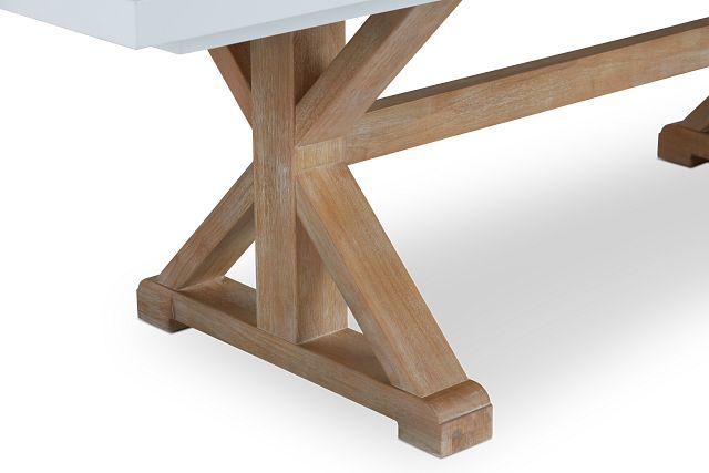 Nantucket Two-tone White Trestle Table