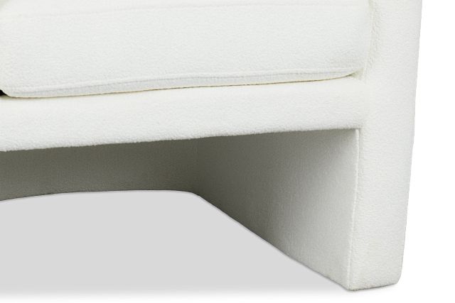 Kalid White Accent Chair