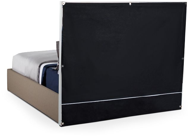 Cortina Champagne Uph Platform Bed