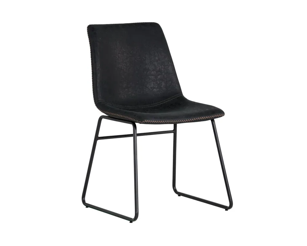 Ozark Black Upholstered Side Chair
