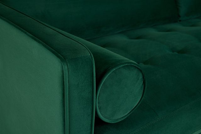 Luna Dark Green Velvet Sofa (5)