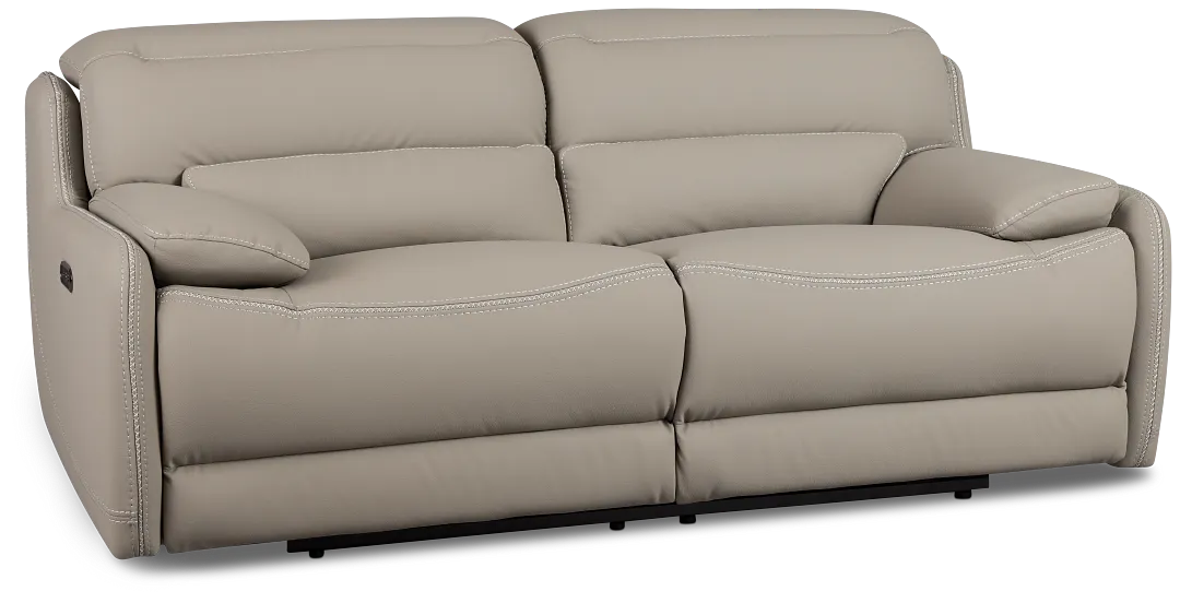 Jett Gray Micro Power Reclining Loveseat