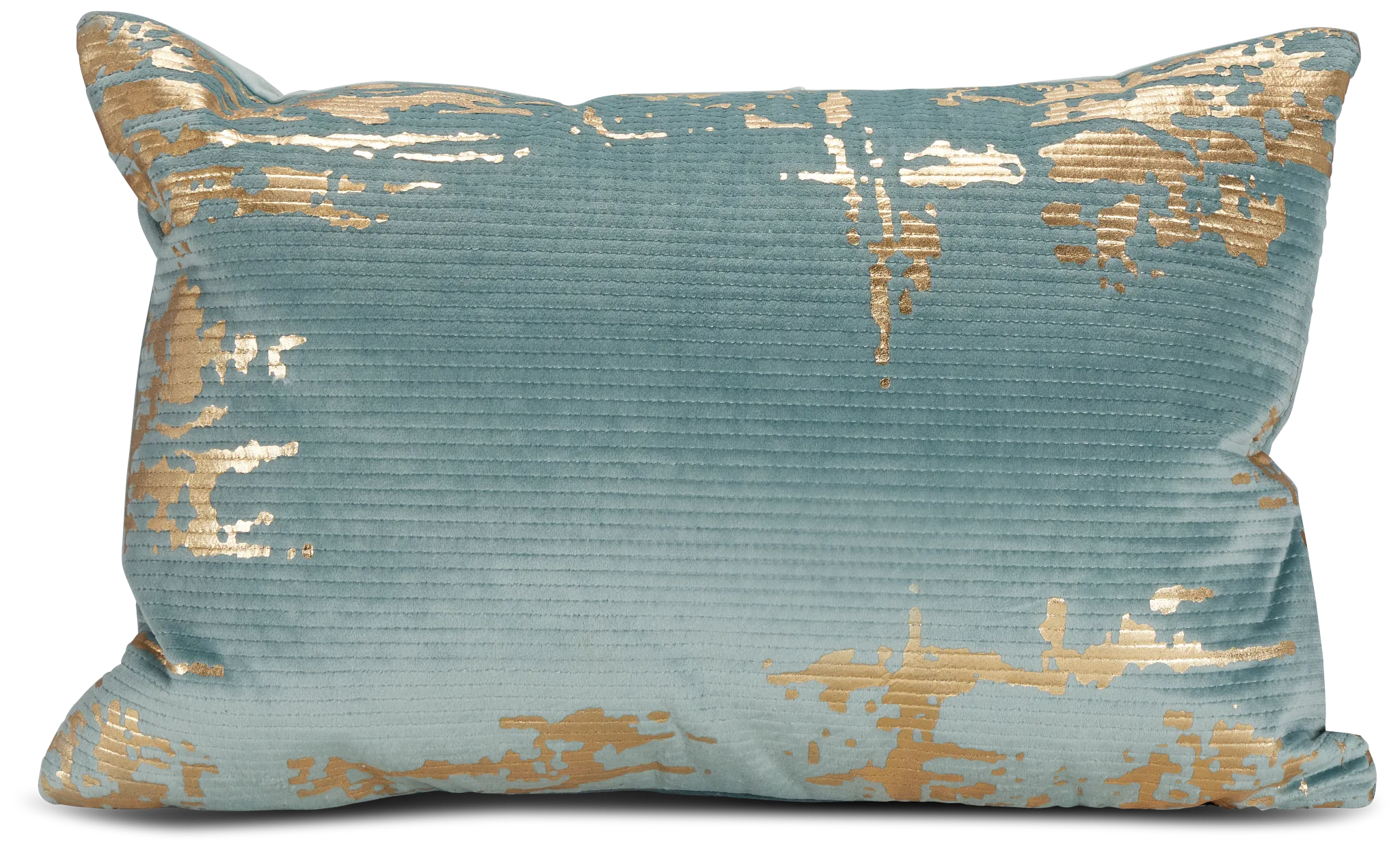 Langley Green Velvet Lumbar Accent Pillow