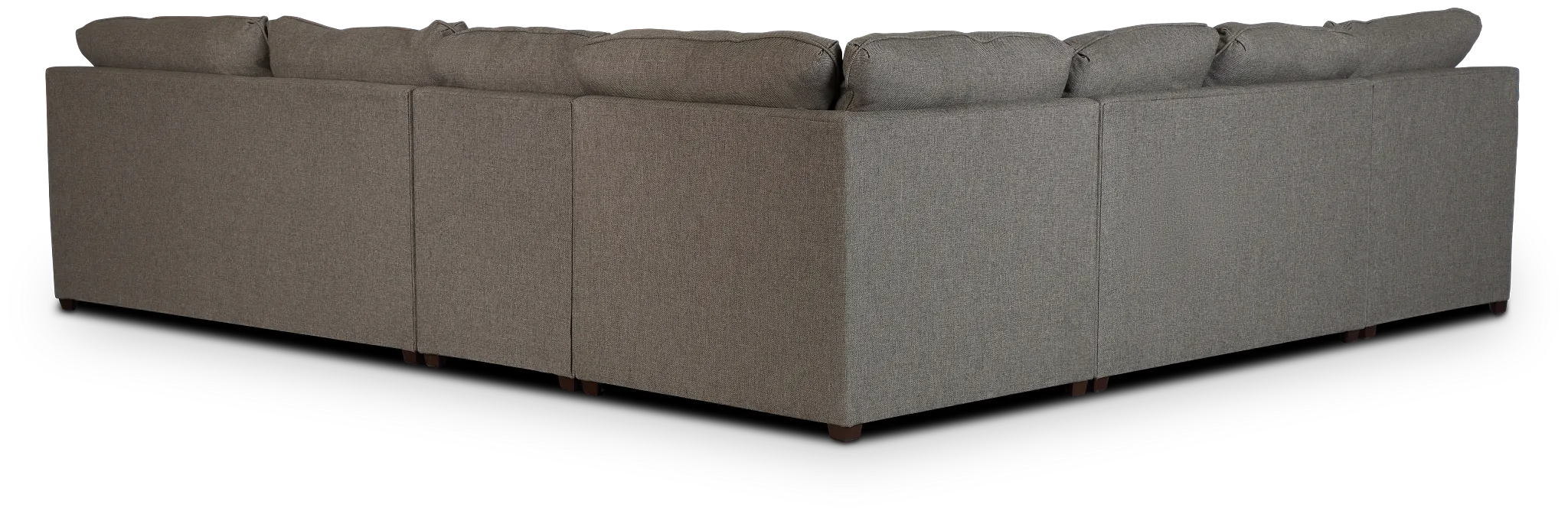 Asheville Brown Fabric Left Chaise Memory Foam Sleeper Sectional