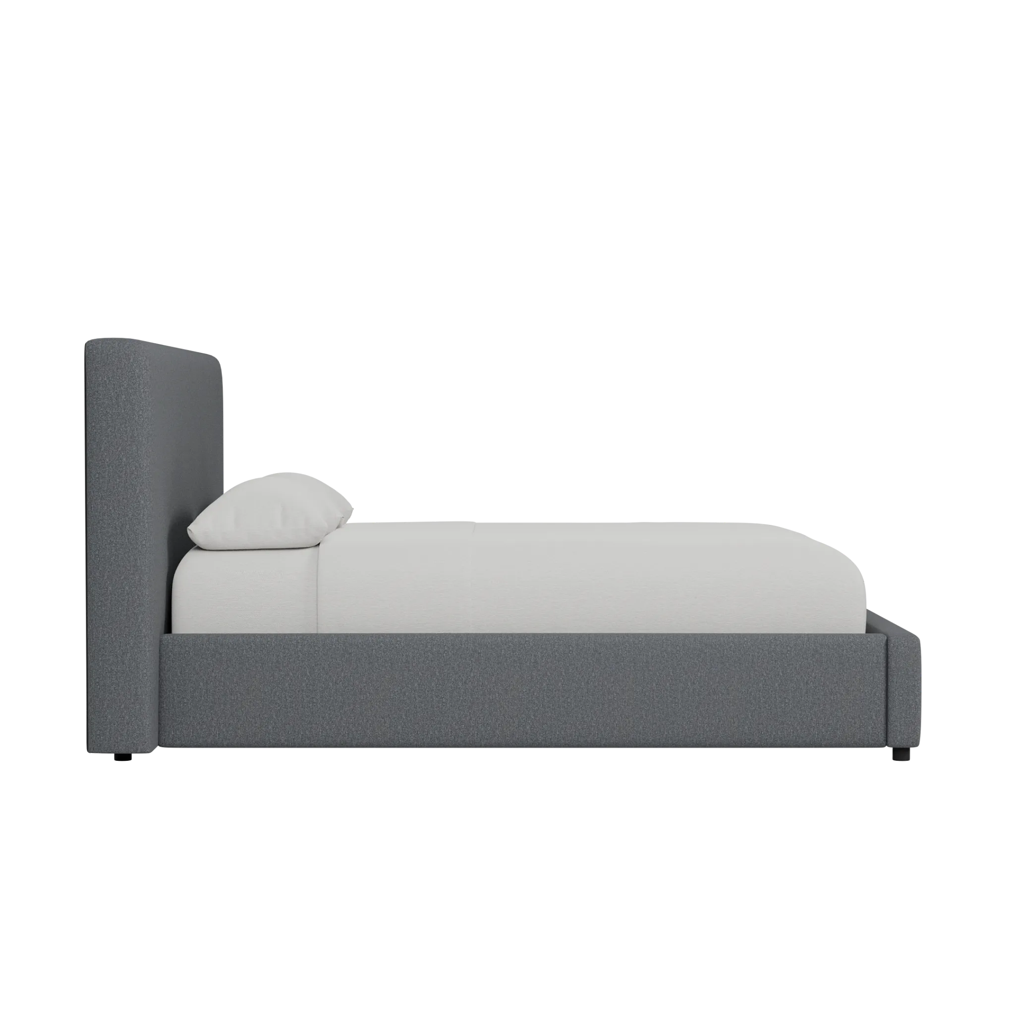 Grayton Delray Dark Gray 44" Upholstered Platform Bed