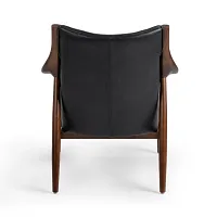 Cade Black Leather Accent Chair