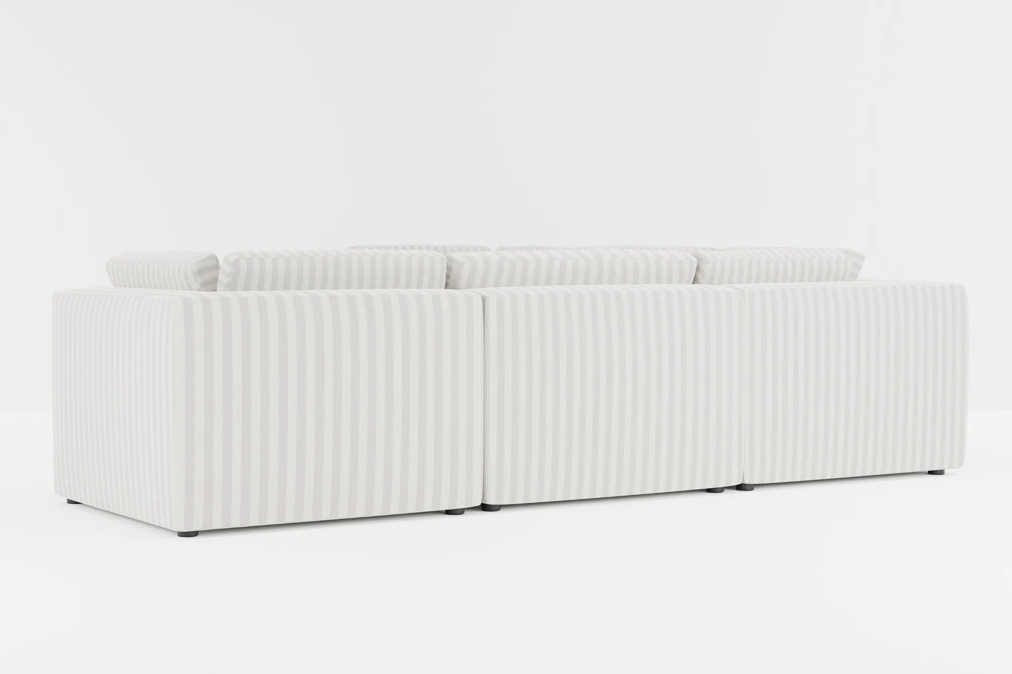 Destin Sea Lane Light Gray Fabric 5-piece Modular Sectional