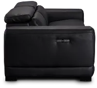 Lombardy Black Micro Power Reclining Sofa